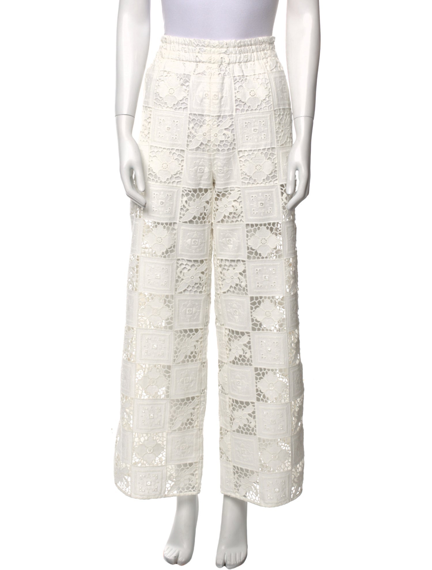 Sea New York Lace Pattern Wide Leg Pants